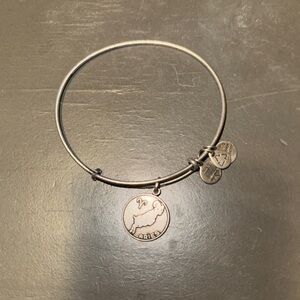 Silver Aries Zodiac Bangle Bracelet